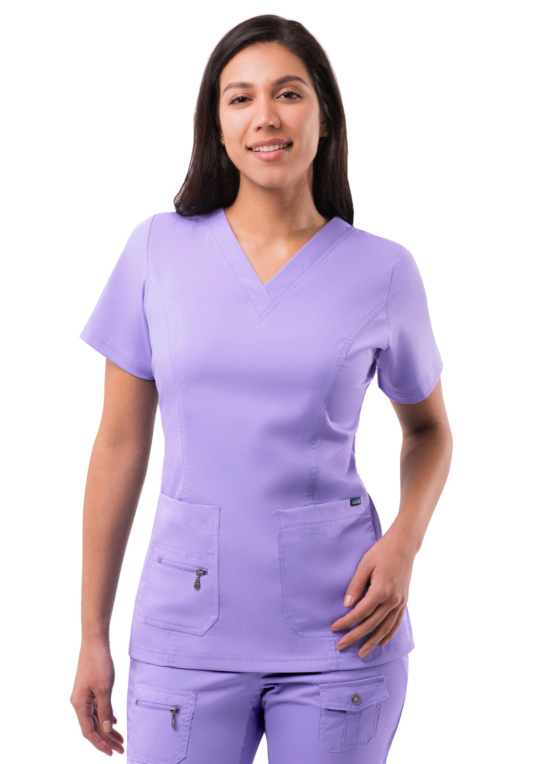 Adar Pro Womens Elevated V-Neck Scrub Top - Plus Sizes
