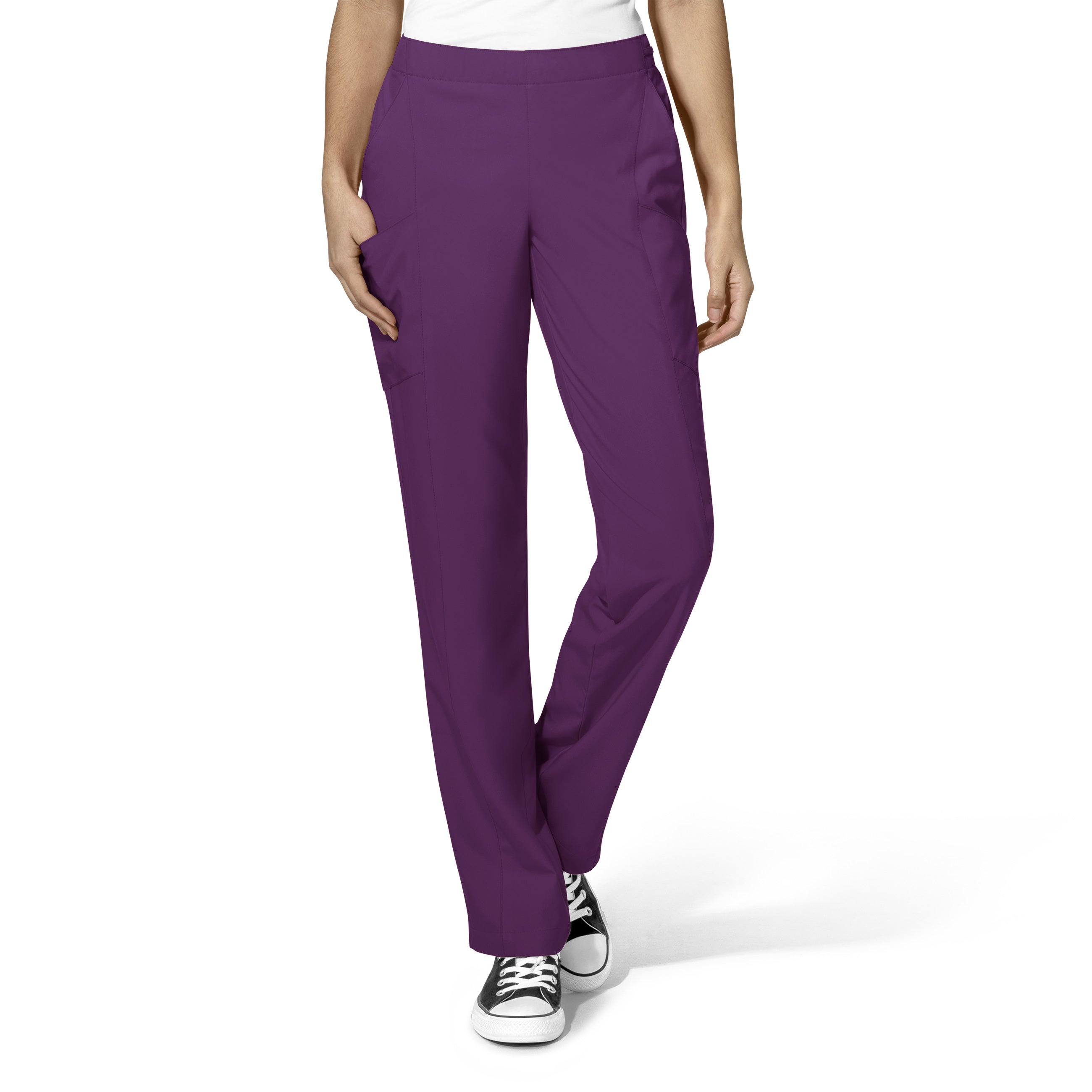 WonderWink W123 Women’s Flat Front Double Cargo Pant - Petite