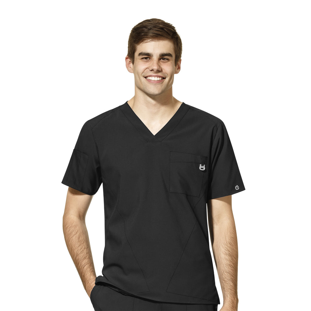 WonderWink W123 Men’s V-Neck Top - Plus Sizes
