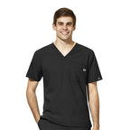 WonderWink W123 Men’s V-Neck Top - Plus Sizes