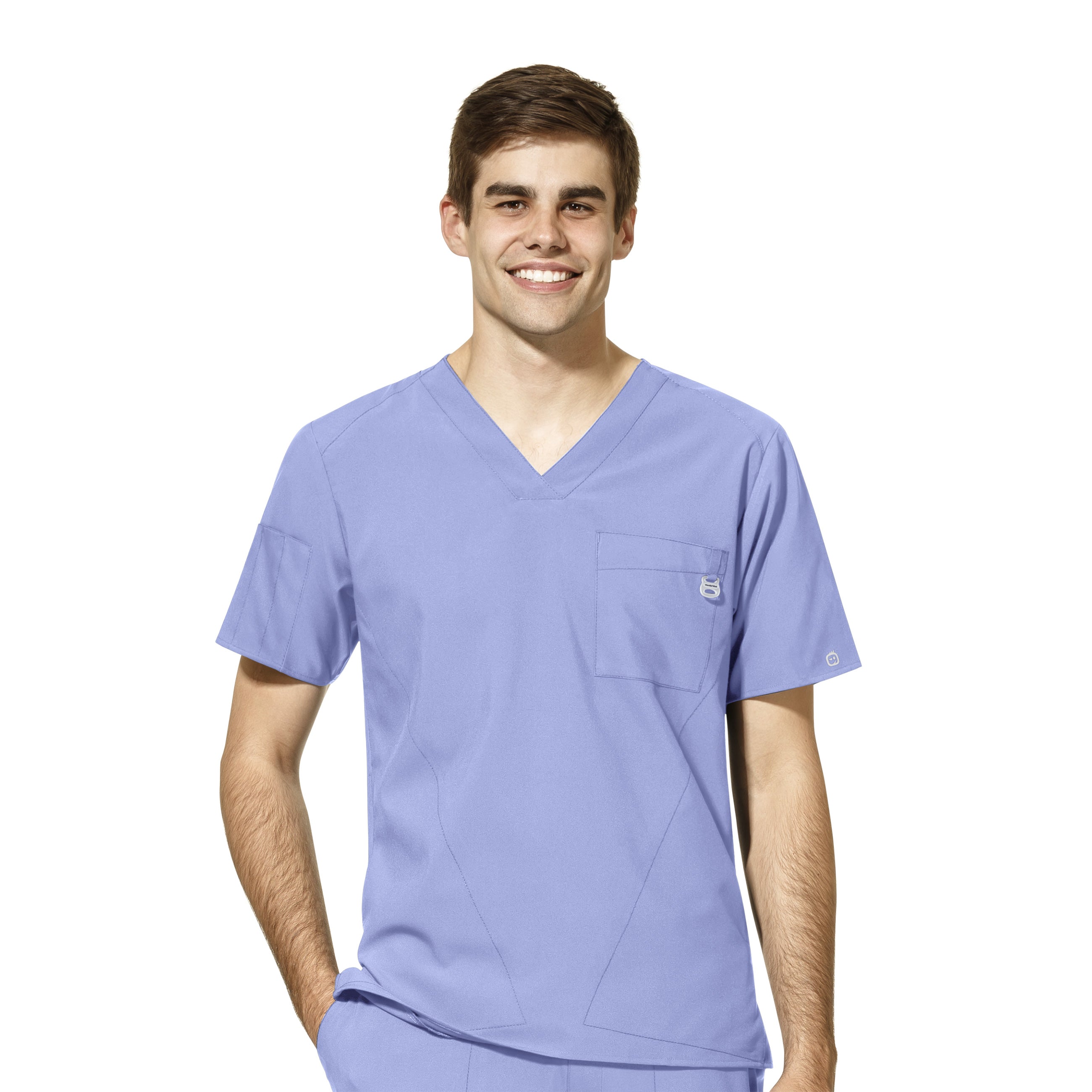 WonderWink W123 Men’s V-Neck Top - Plus Sizes