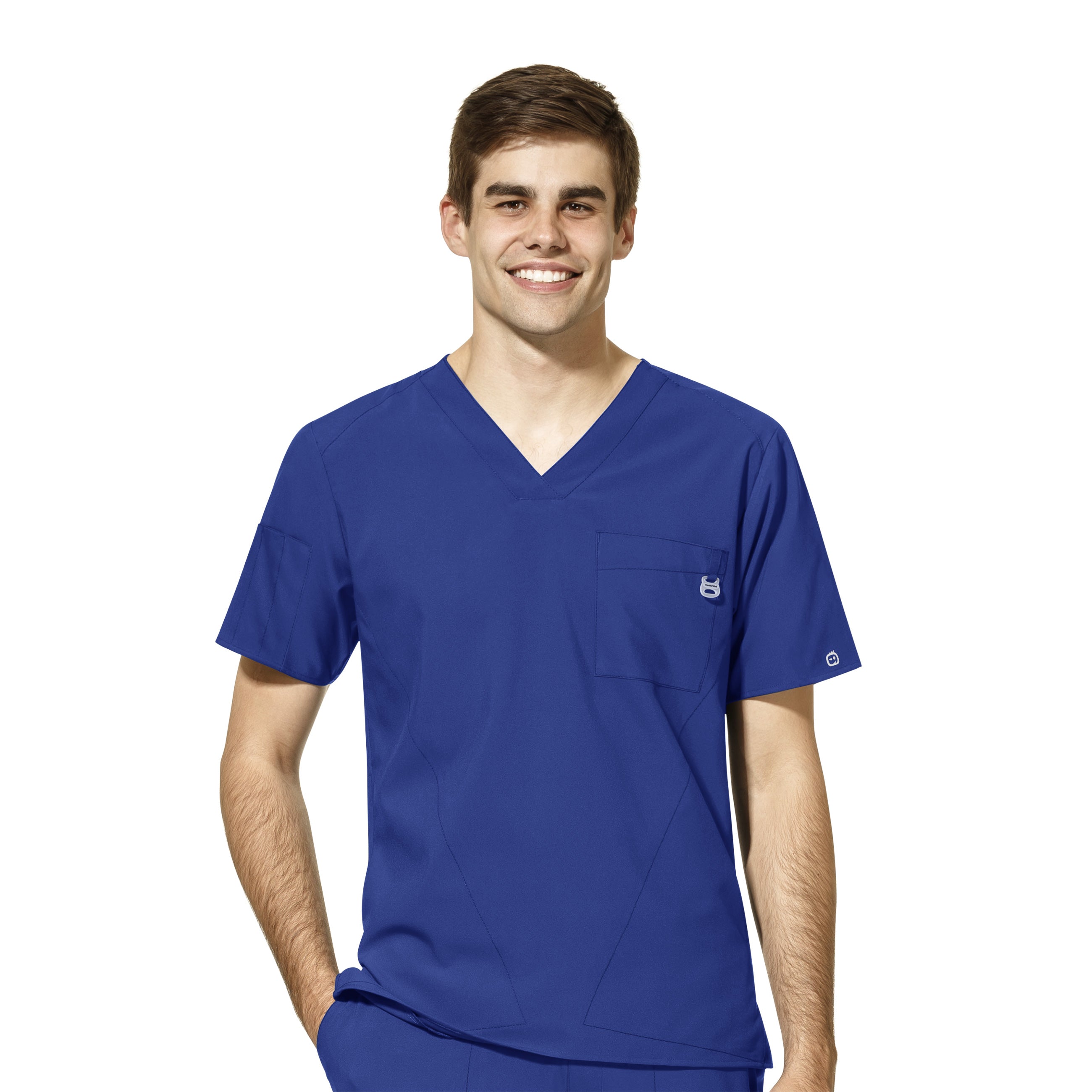 WonderWink W123 Men’s V-Neck Top - Plus Sizes