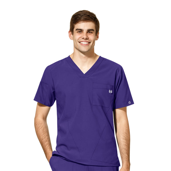 WonderWink W123 Men’s V-Neck Top - Plus Sizes
