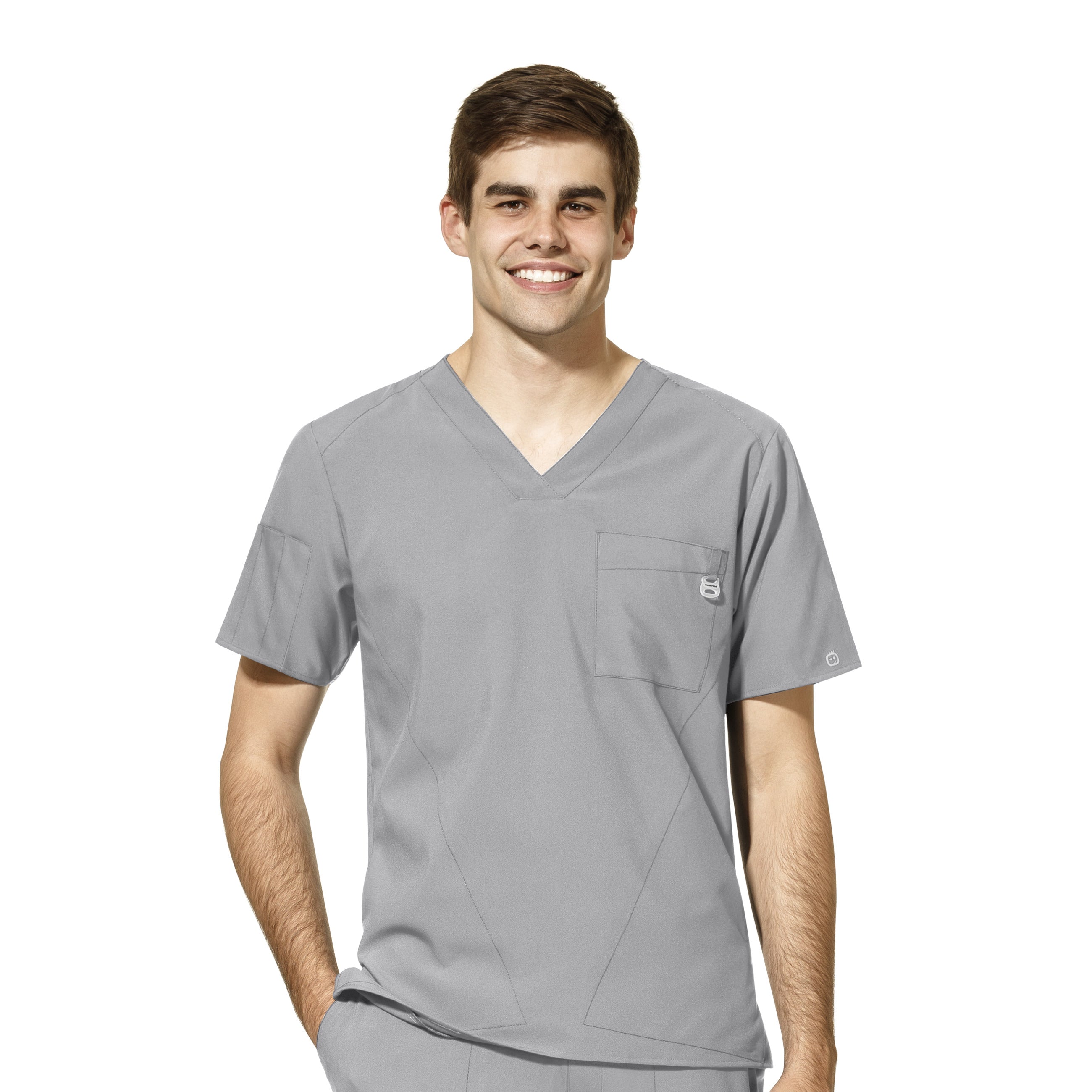 WonderWink W123 Men’s V-Neck Top - Plus Sizes