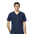 WonderWink W123 Men’s V-Neck Top - Plus Sizes