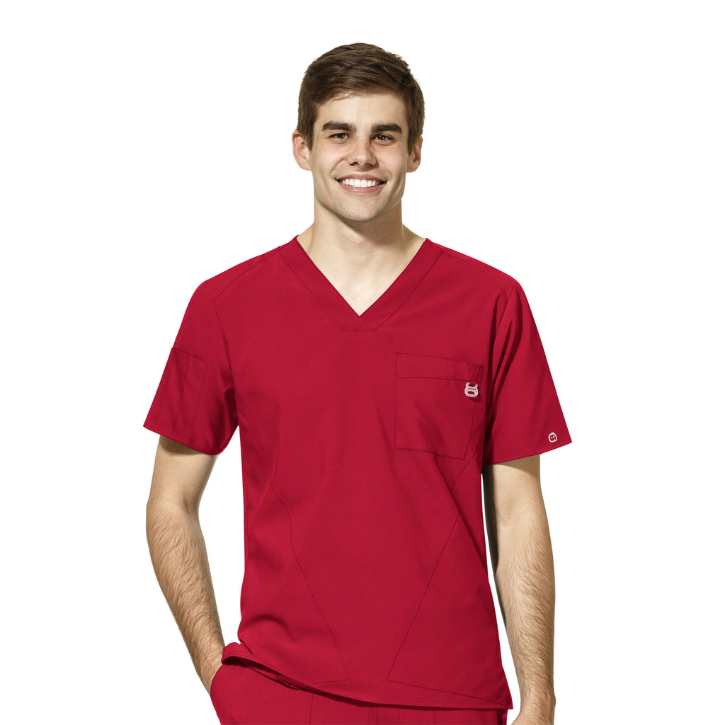 WonderWink W123 Men’s V-Neck Top - Plus Sizes