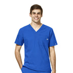 WonderWink W123 Men’s V-Neck Top - Plus Sizes