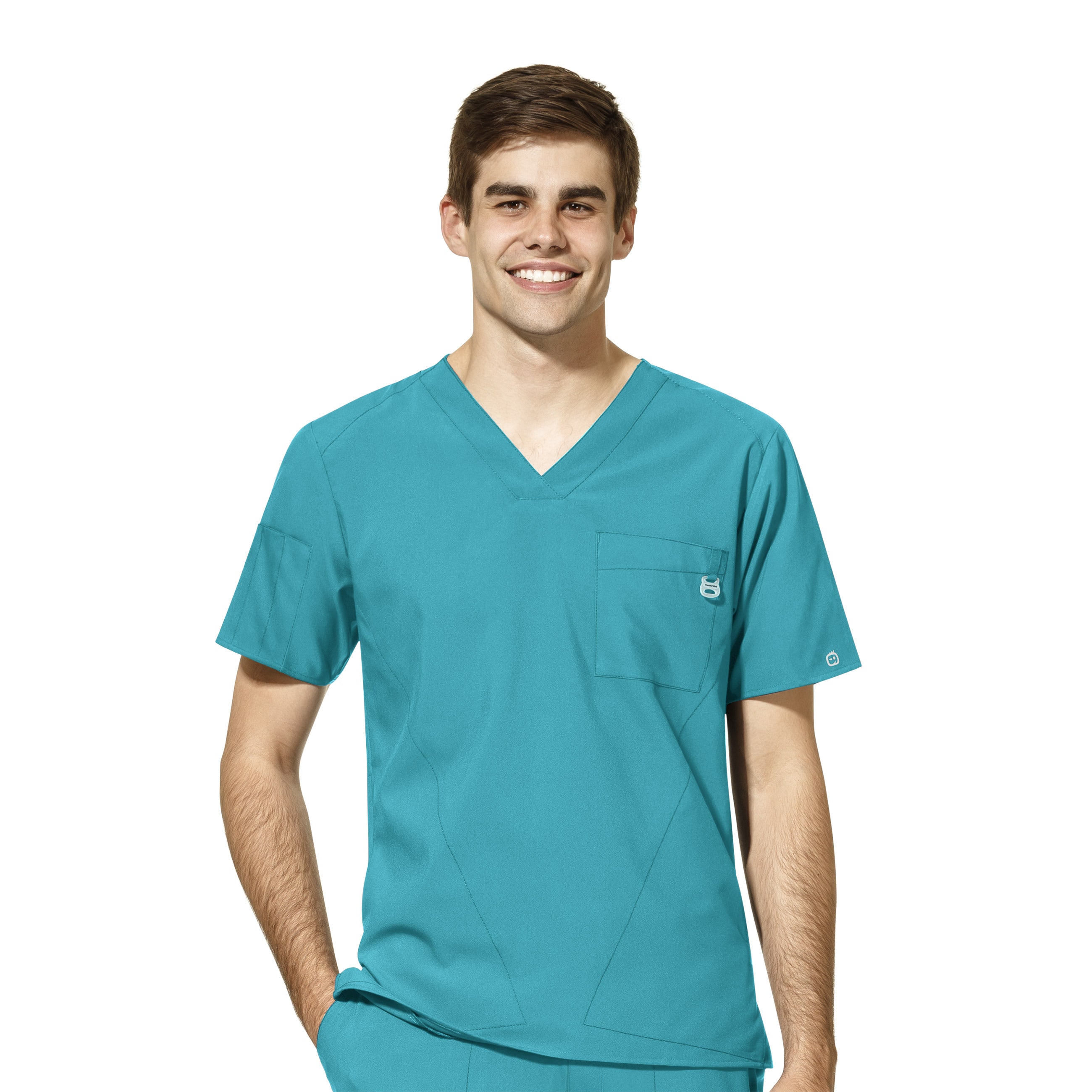 WonderWink W123 Men’s V-Neck Top - Plus Sizes
