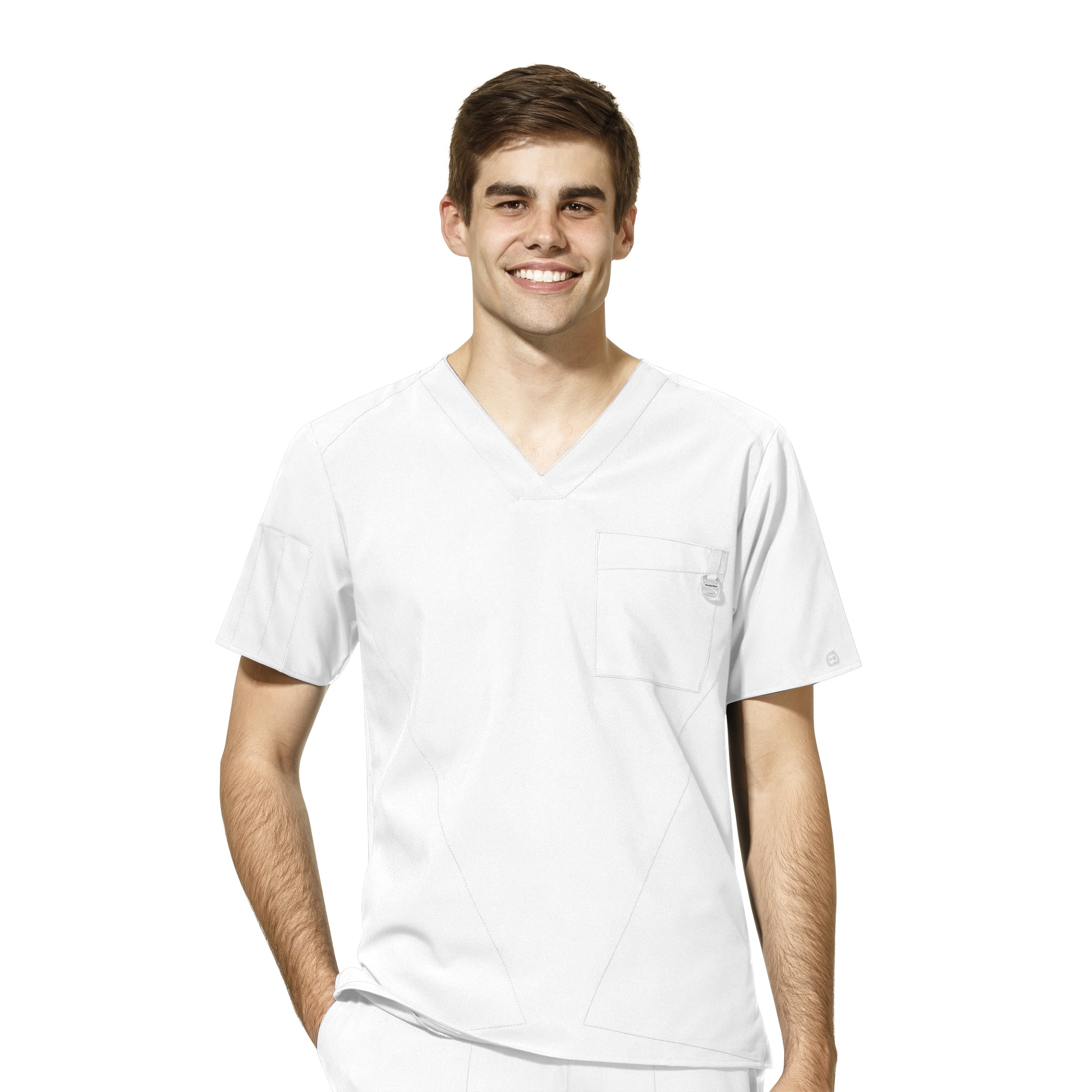 WonderWink W123 Men’s V-Neck Top - Plus Sizes