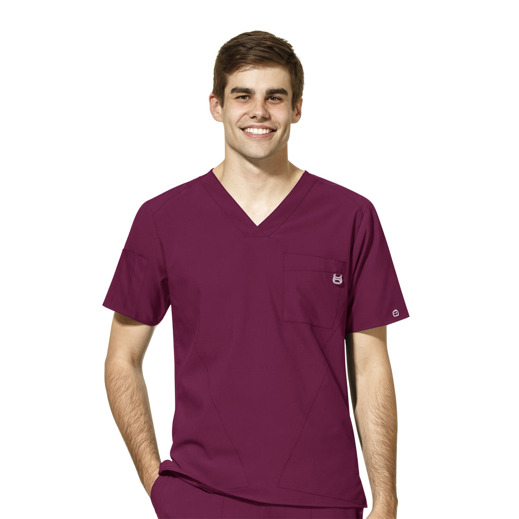 WonderWink W123 Men’s V-Neck Top - Plus Sizes