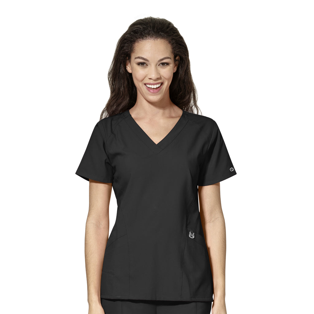 WonderWink W123 Women's Stylized V-neck Top - Plus Sizes