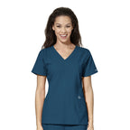 WonderWink W123 Women's Stylized V-neck Top - Plus Sizes