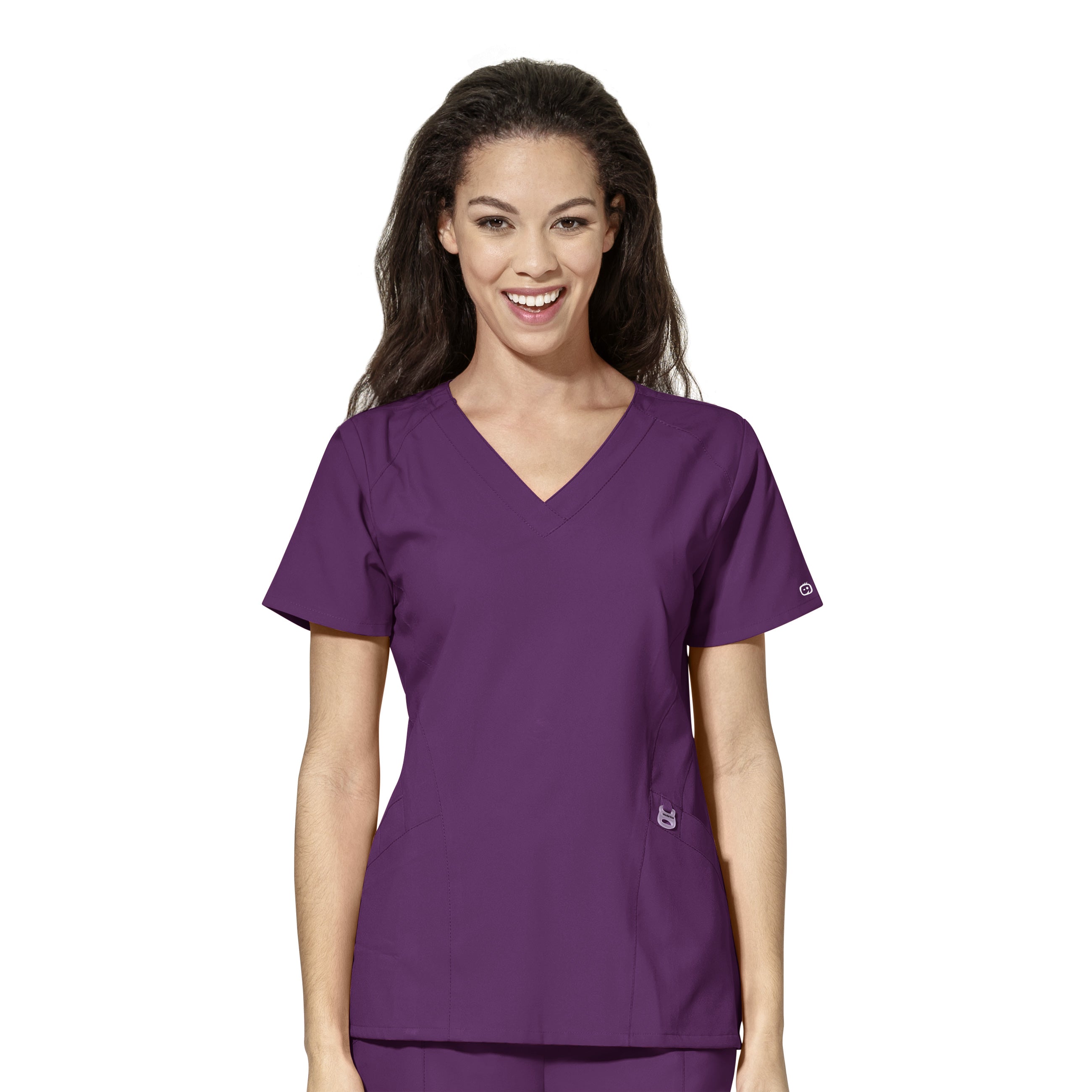 WonderWink W123 Women's Stylized V-neck Top - Plus Sizes