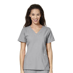 WonderWink W123 Women's Stylized V-neck Top - Plus Sizes