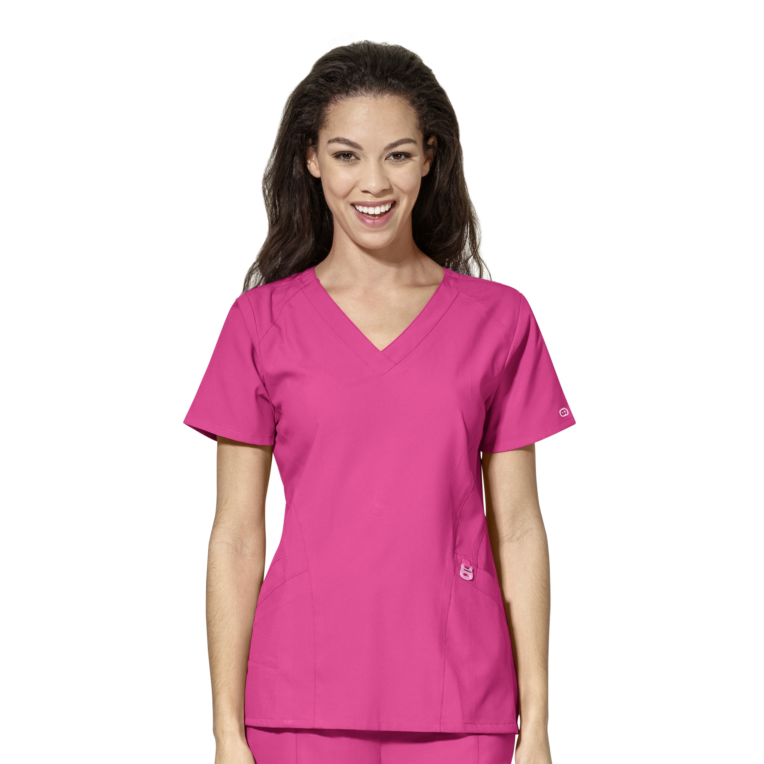WonderWink W123 Women's Stylized V-neck Top - Plus Sizes