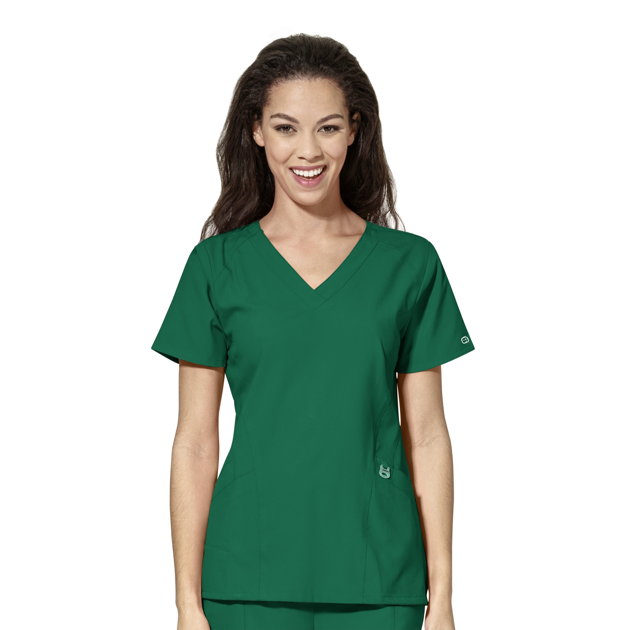 WonderWink W123 Women's Stylized V-neck Top - Plus Sizes