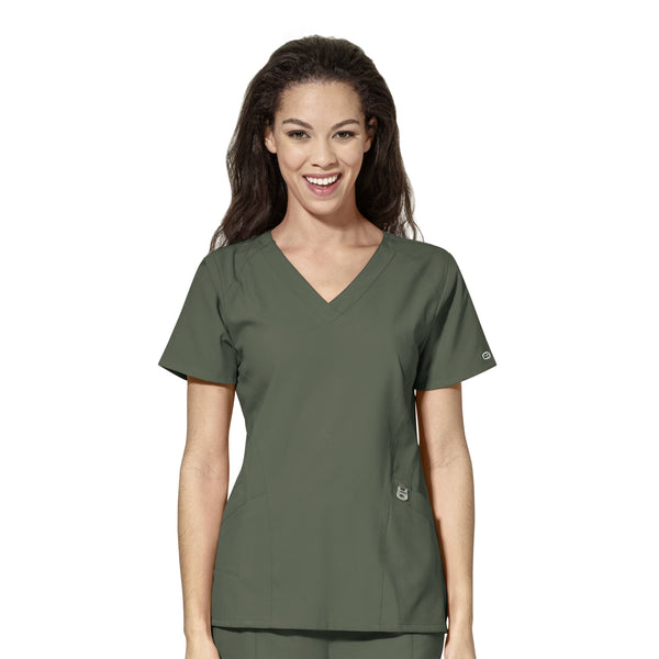WonderWink W123 Women's Stylized V-neck Top