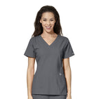 WonderWink W123 Women's Stylized V-neck Top - Plus Sizes