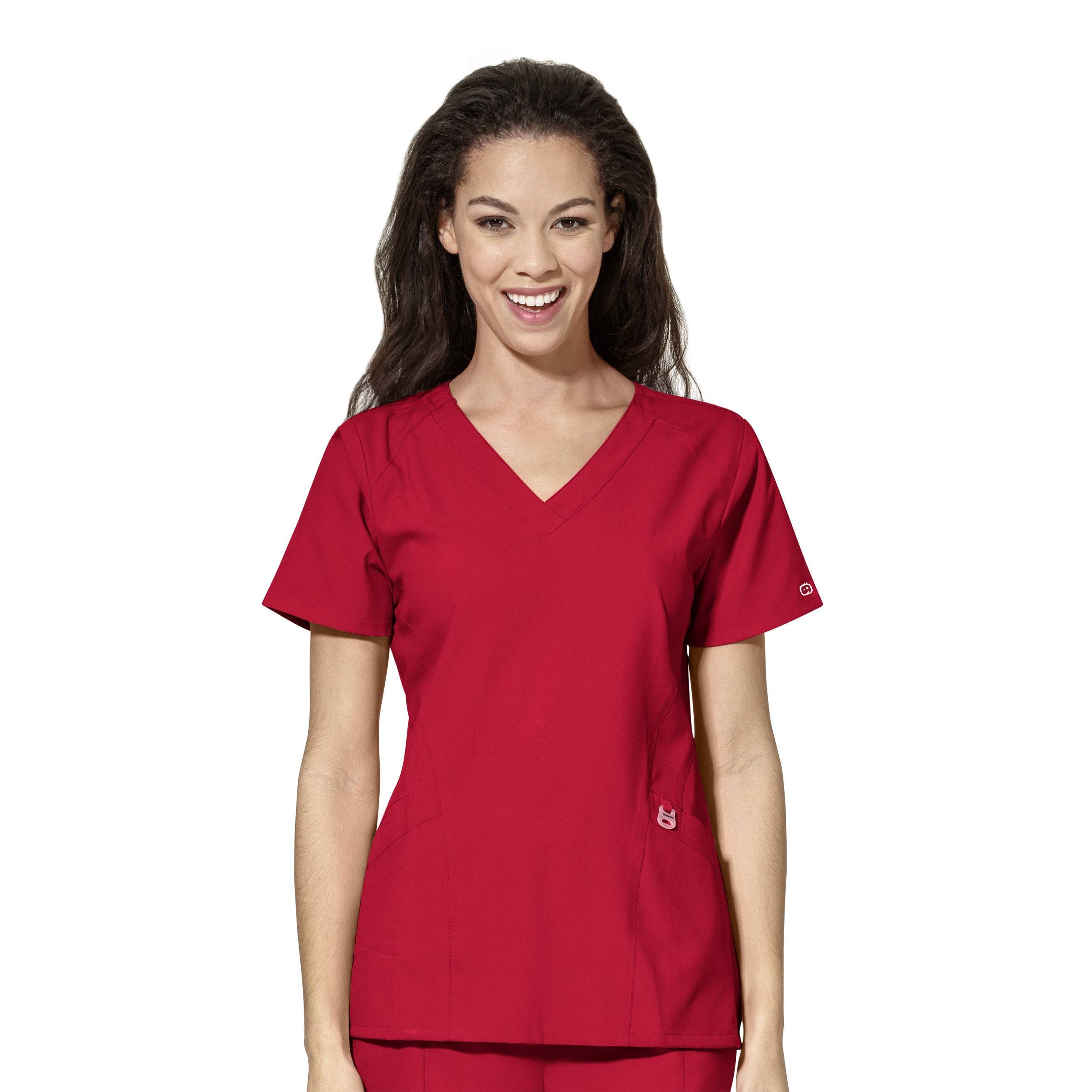 WonderWink W123 Women's Stylized V-neck Top - Plus Sizes