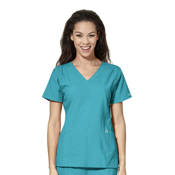 WonderWink W123 Women's Stylized V-neck Top