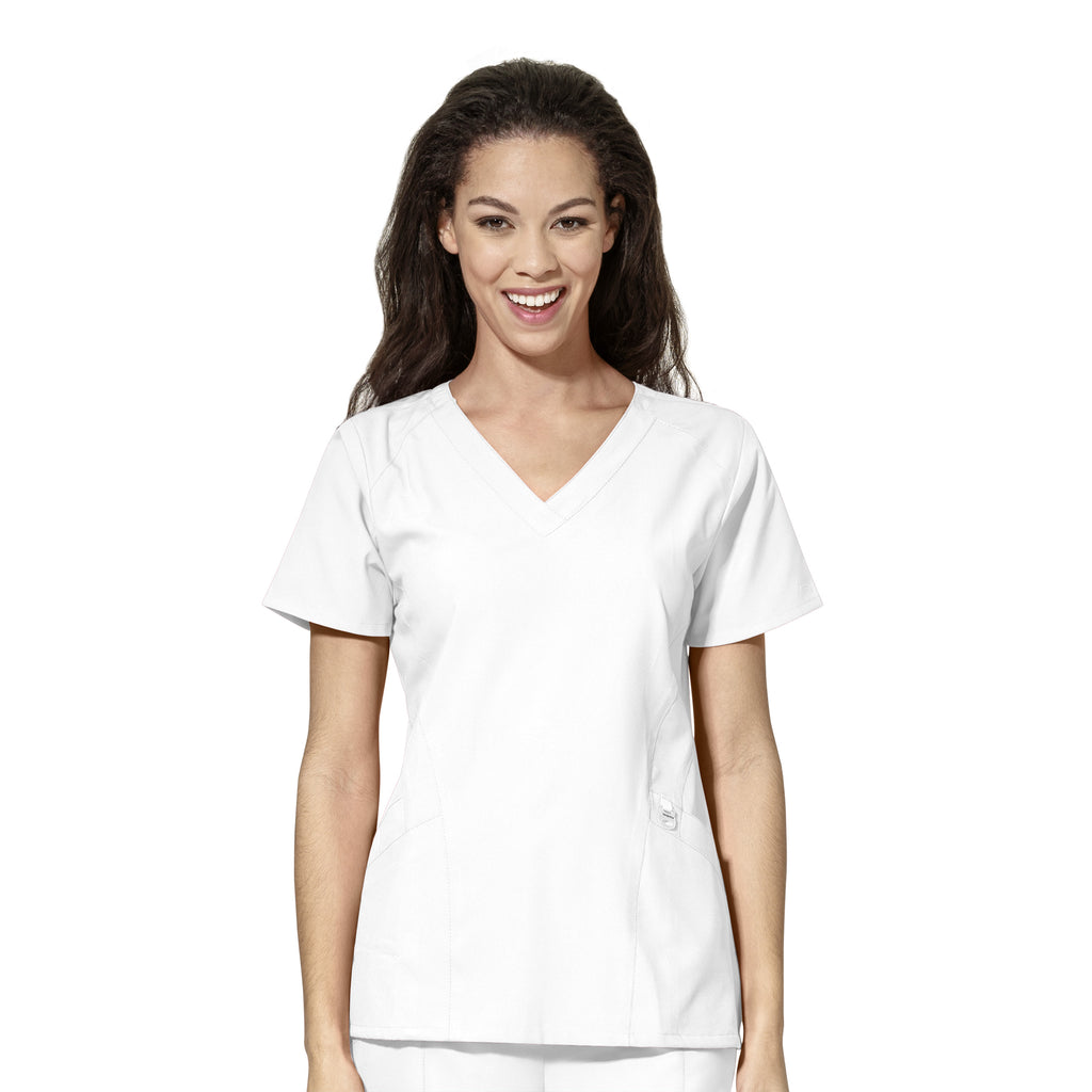 WonderWink W123 Women's Stylized V-neck Top - Plus Sizes